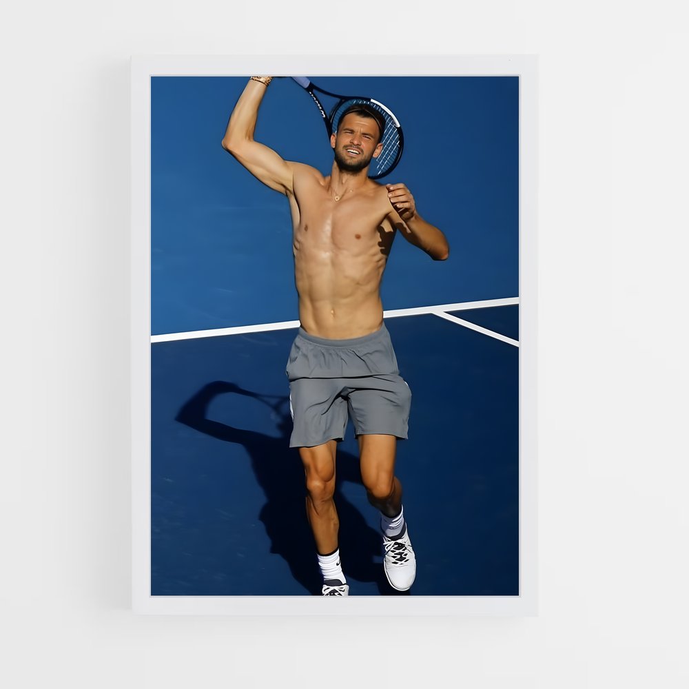 Poster Grigor dimitrov frapper – affiche Tennis (vue 3)